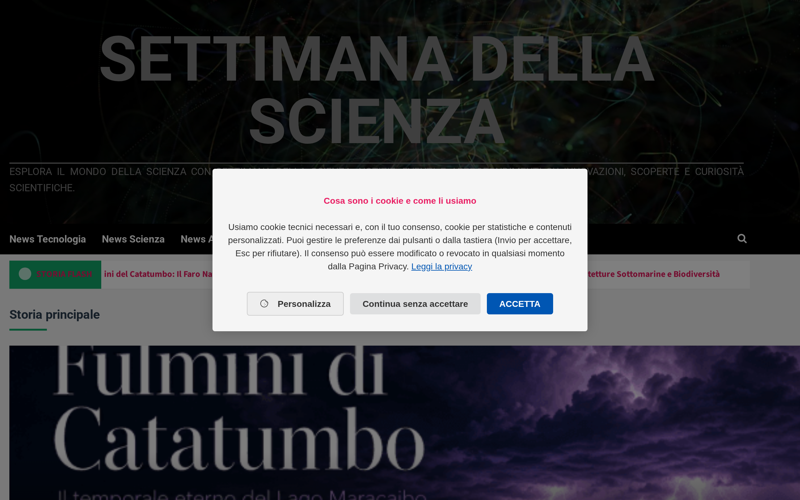 Anteprima del sito di La Settimana Della Scienza
