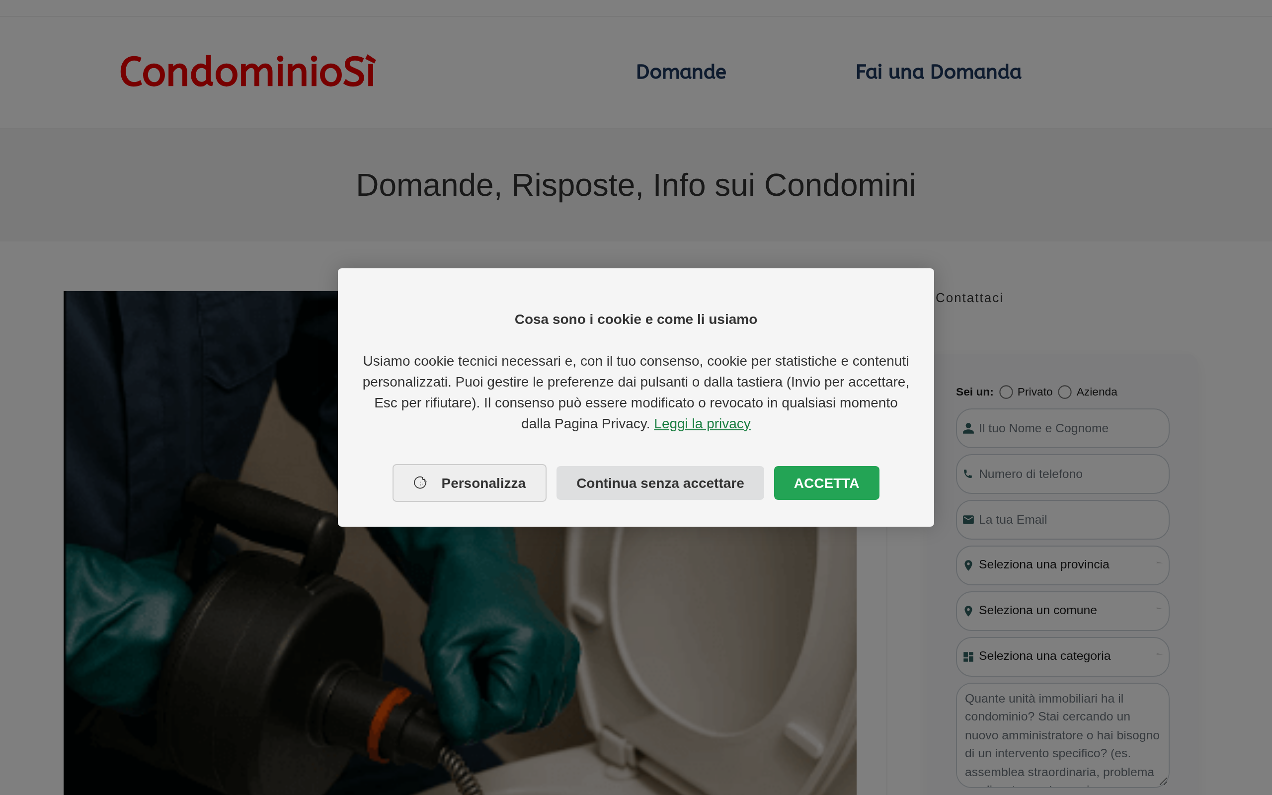 Anteprima del sito di condominiosi.it