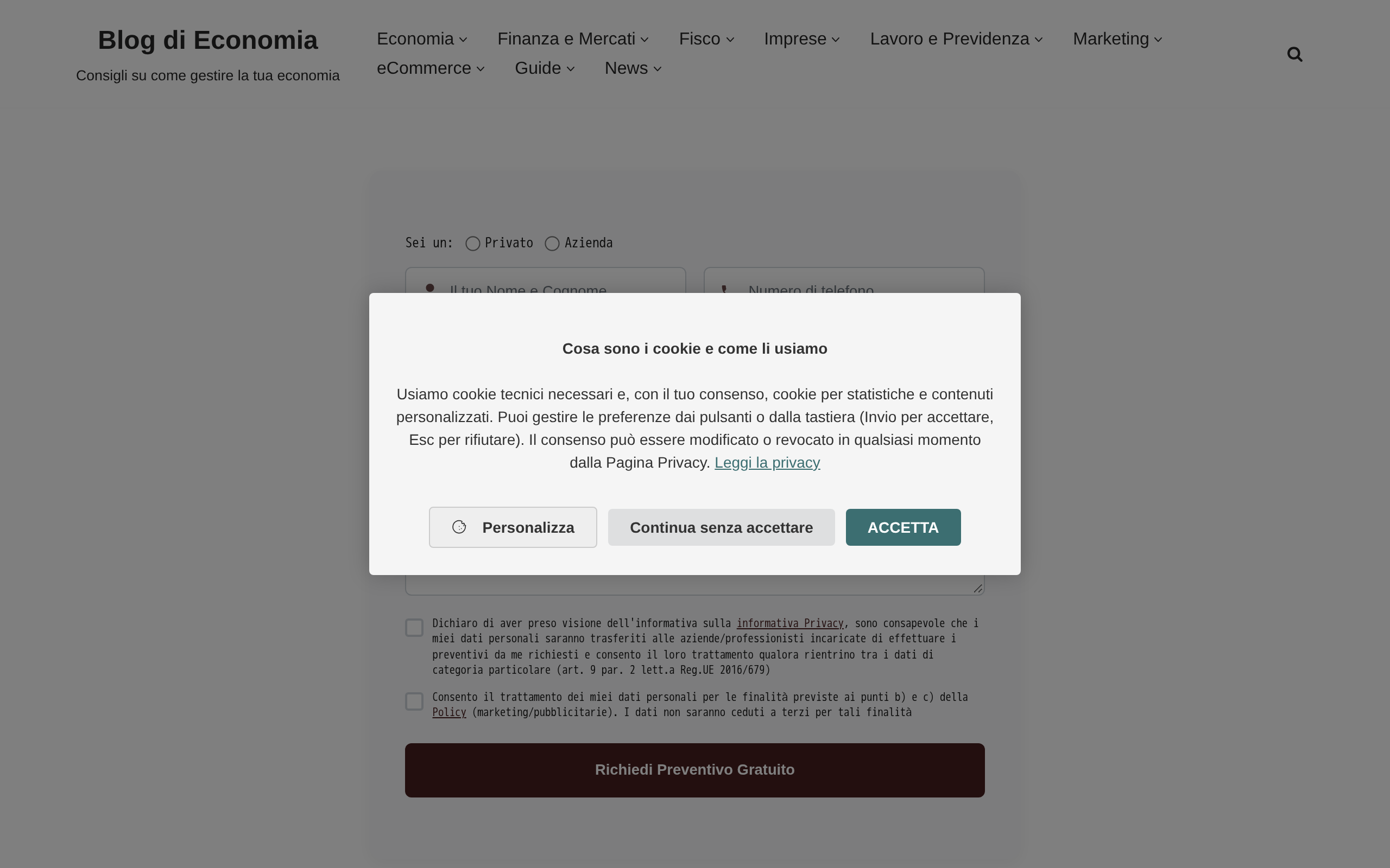 Anteprima del sito di blogdieconomia.it