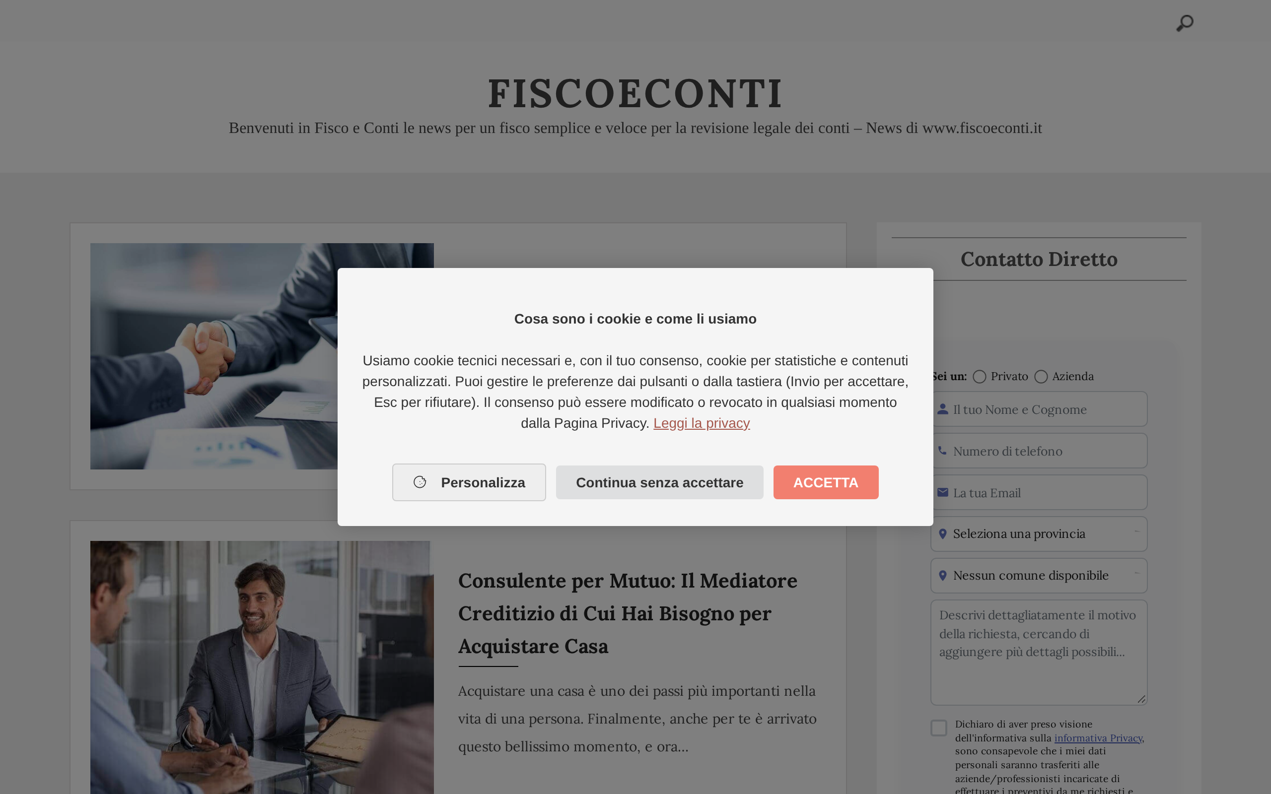Anteprima del sito di fiscoeconti.it