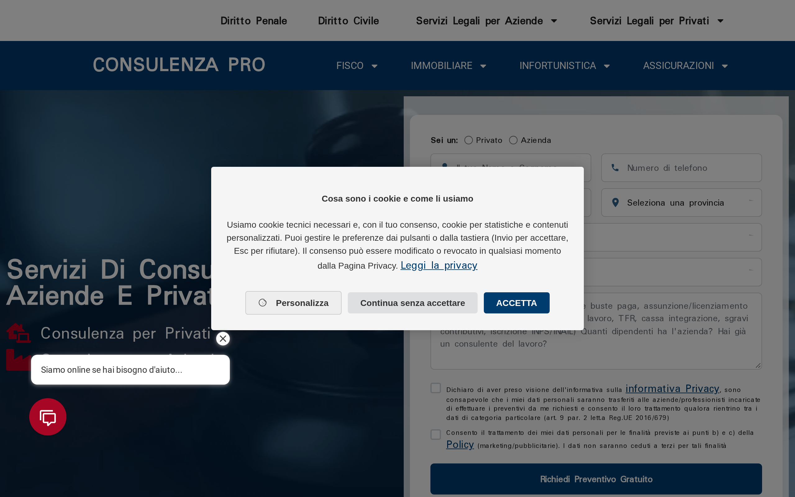Anteprima del sito di consulenza.pro