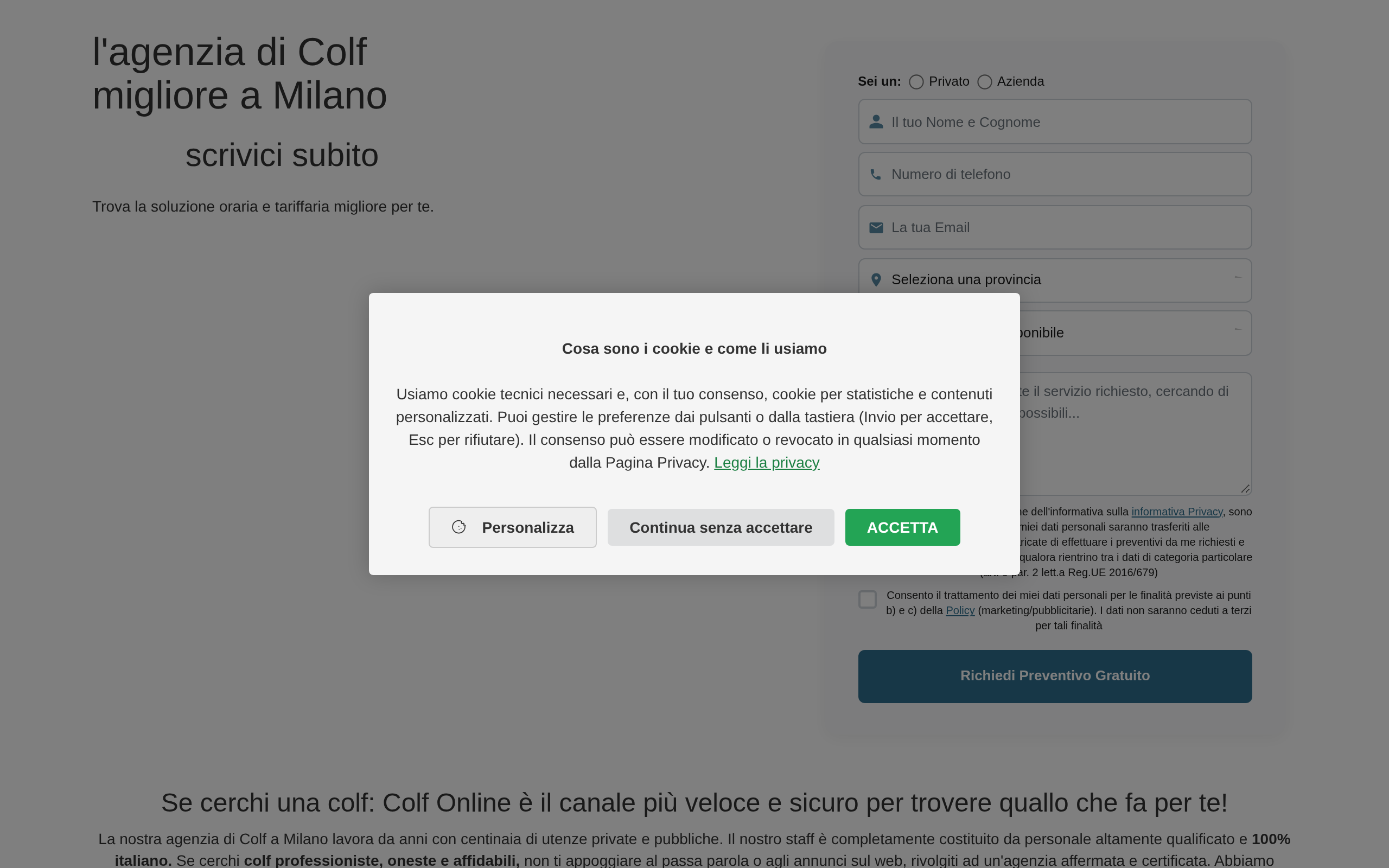 Anteprima del sito di serviziocolf.it
