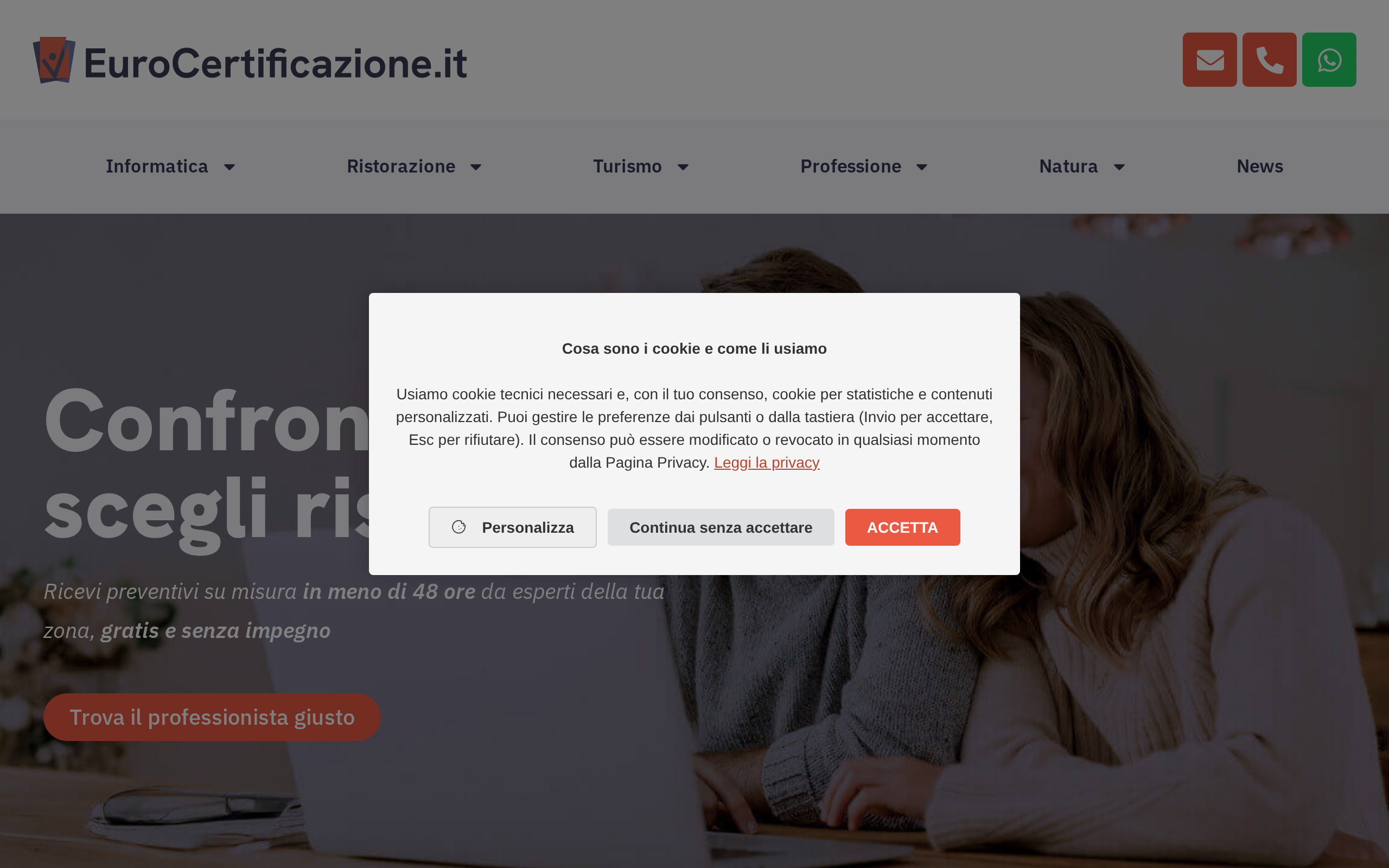 Anteprima del sito di eurocertificazione.it