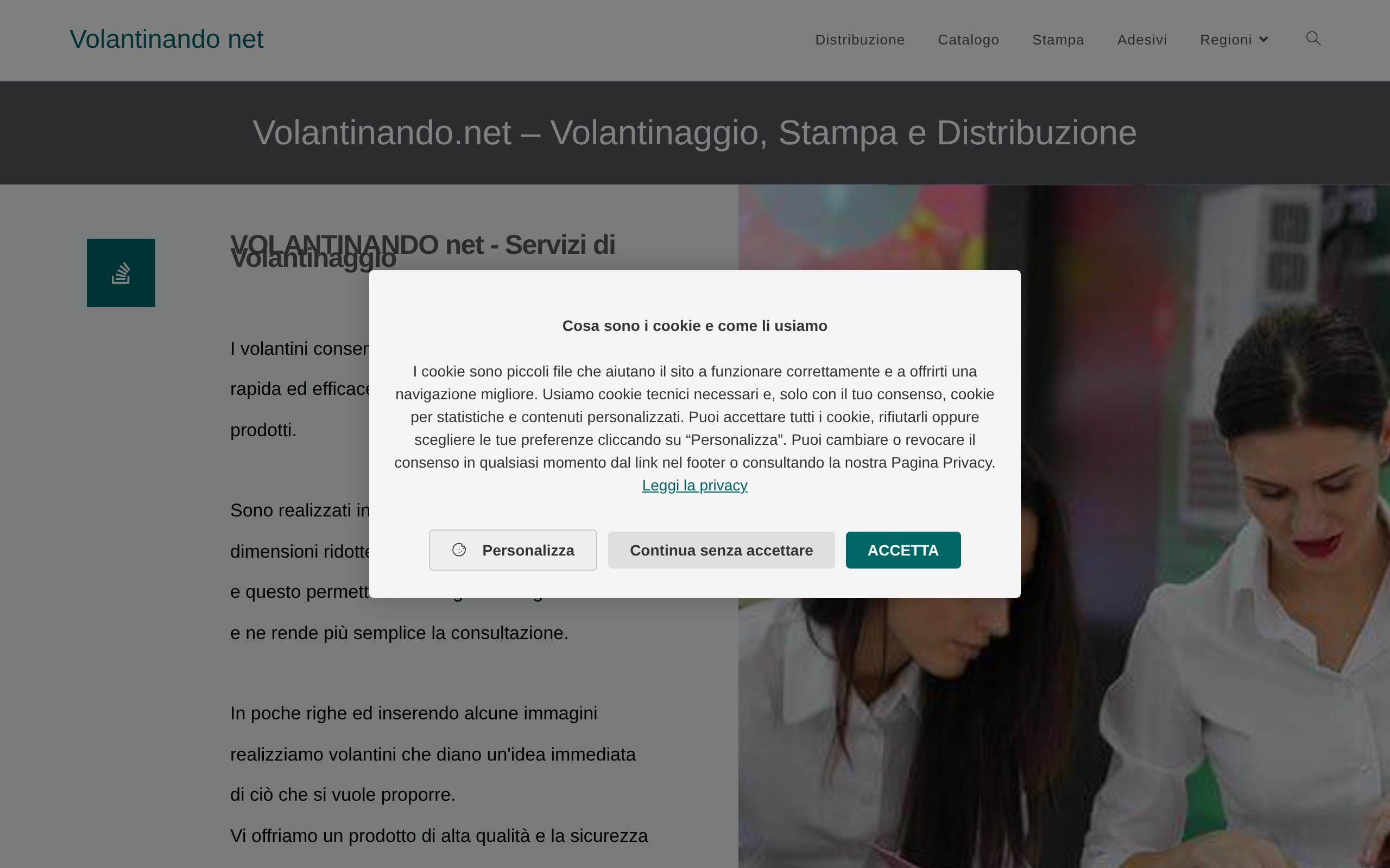 Anteprima del sito di volantinando.net