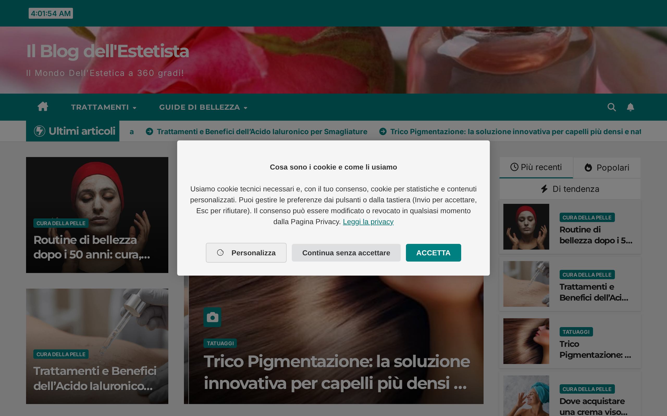 Anteprima del sito di estetista.net