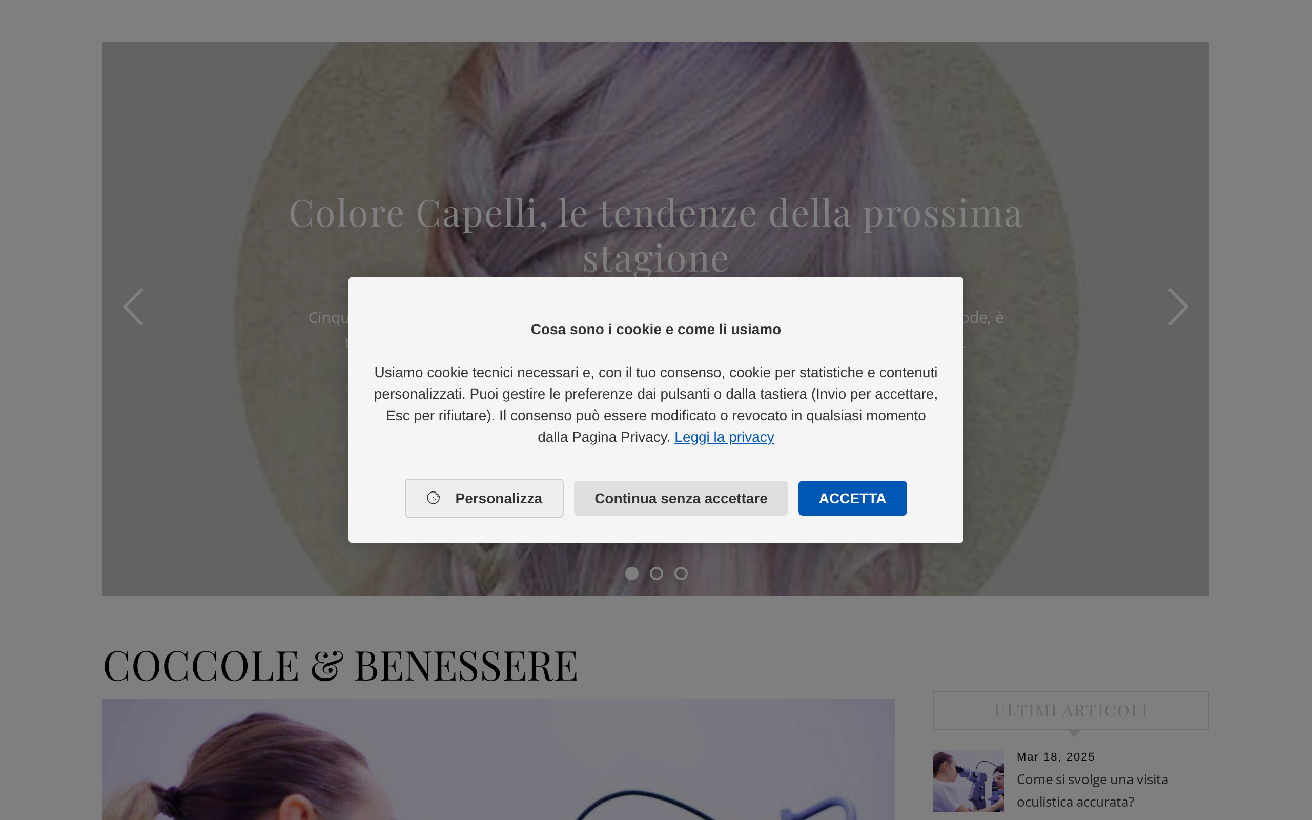 Anteprima del sito di coccolebenessere.it