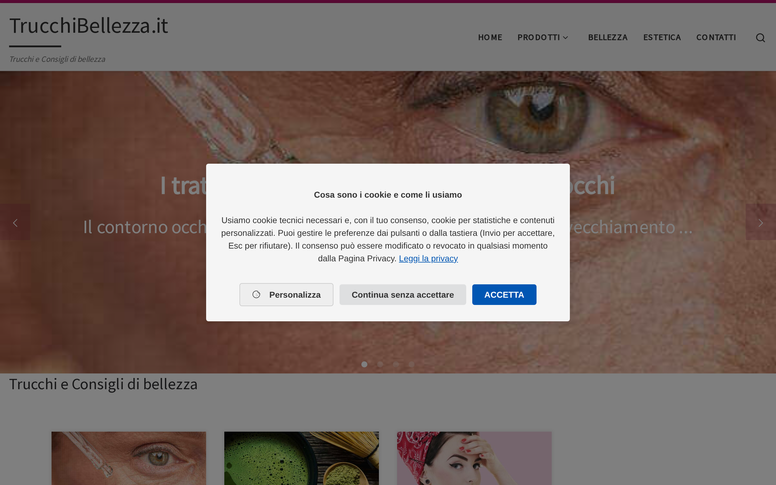 Anteprima del sito di trucchibellezza.it